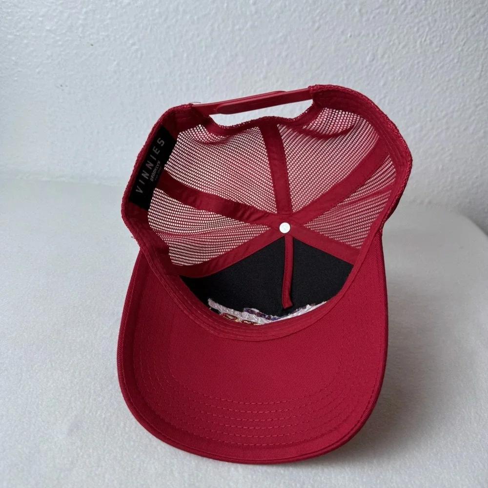 Vinnies County of Kings 88 89 World Champions Trucker Cap SnapBack Hat Red